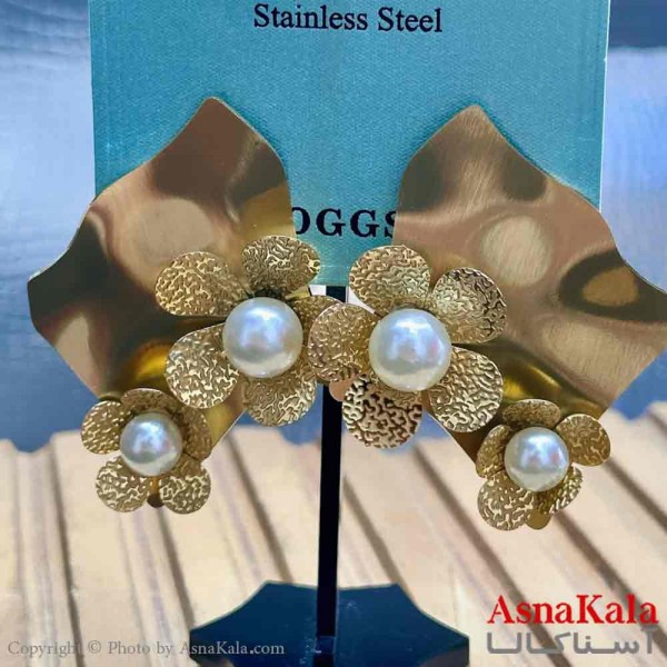 گوشواره میخی استیل مینیمال دخترانه مدل گل  کد GSH15948W