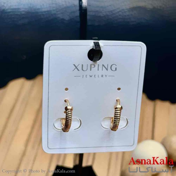 گوشواره زنانه مدل حلقه ای پیچی ژوپینگ کد GSH15972W