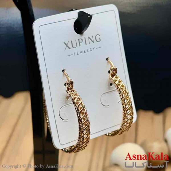 گوشواره زنانه مدل آویزی گرد زنجیری  ژوپینگ کد GSH15975W