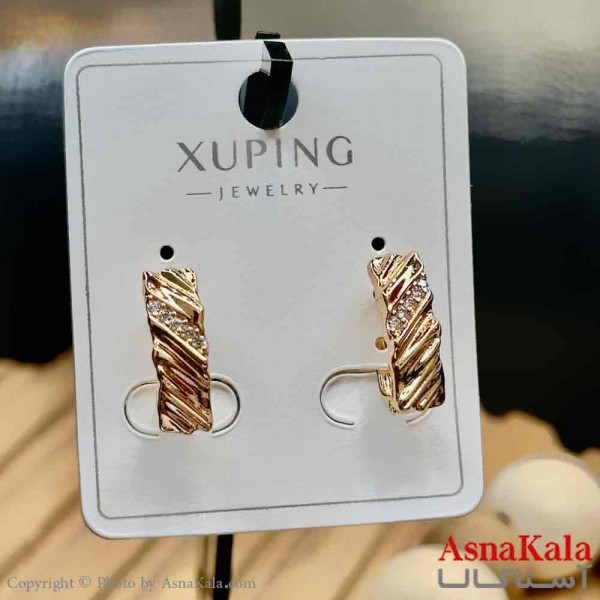 گوشواره زنانه مدل مینیمال مستطیلی ژوپینگ کد GSH15980W