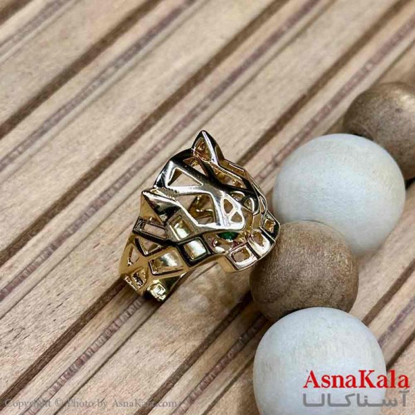 انگشتر زنانه استیل مدل طرحدار طلایی کد ANG19705W