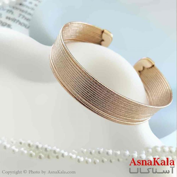 بنگل مینیمال دخترانه استیل 316 مدل طلایی کد DSB18770W