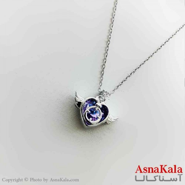 گردنبند زنانه استیل مینیمال مدل قلب بالدار کد GNB161271W