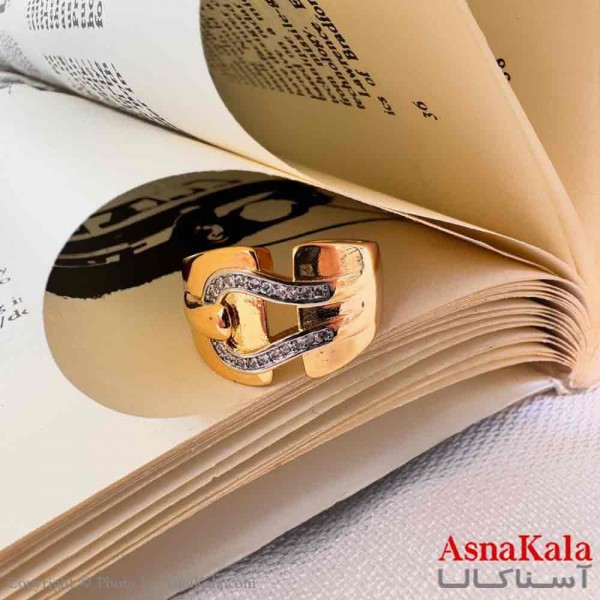 انگشتر زنانه YSX مدل نعل نگینی  ANG19742W