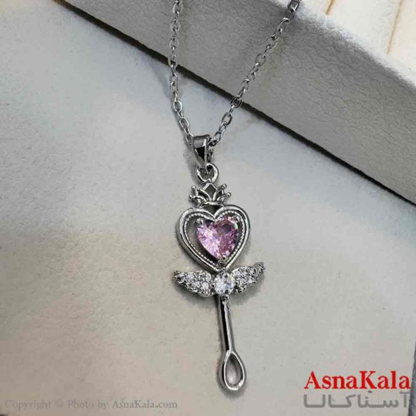 گردنبند زنانه استیل مینیمال مدل بال فرشته کد GNB161331W