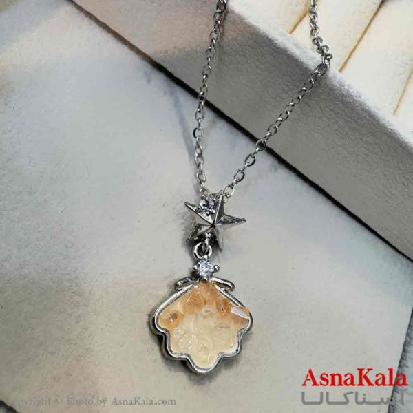 گردنبند زنانه استیل مینیمال مدل صدفی کد GNB161332W
