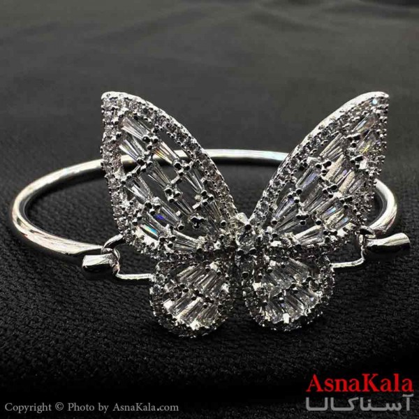 بنگل مینیمال دخترانه YSX مدل قفلی پروانه نگینی  کد DSB18807W