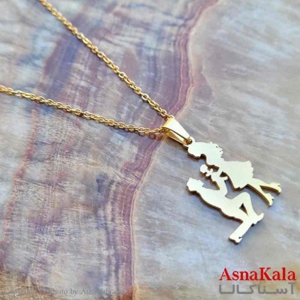 گردنبند زنانه استیل مینیمال مدل عاشقانه کد GNB161338W