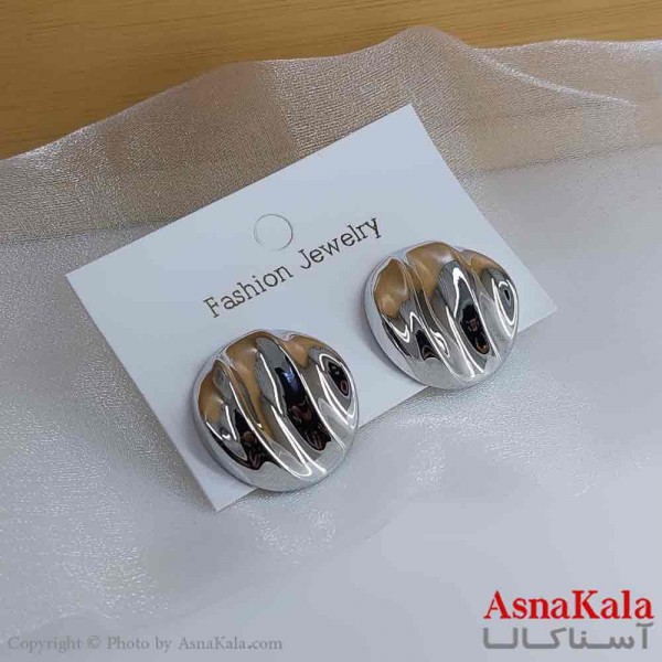 گوشواره فشن استیل مینیمال زنانه مدل دکمه ای  کد GSH151052W