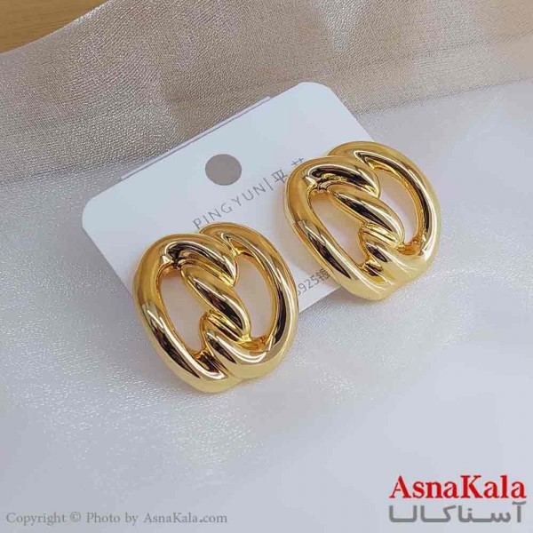 گوشواره استیل فشن زنانه مدل گره ای  کد GSH151054W