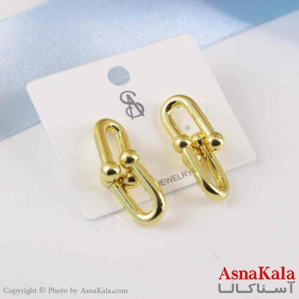 گوشواره استیل مینیمال زنانه مدل تیفانی طلایی  کد GSH151073W