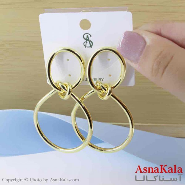 گوشواره استیل مینیمال زنانه مدل حلقه ای  کد GSH151076W