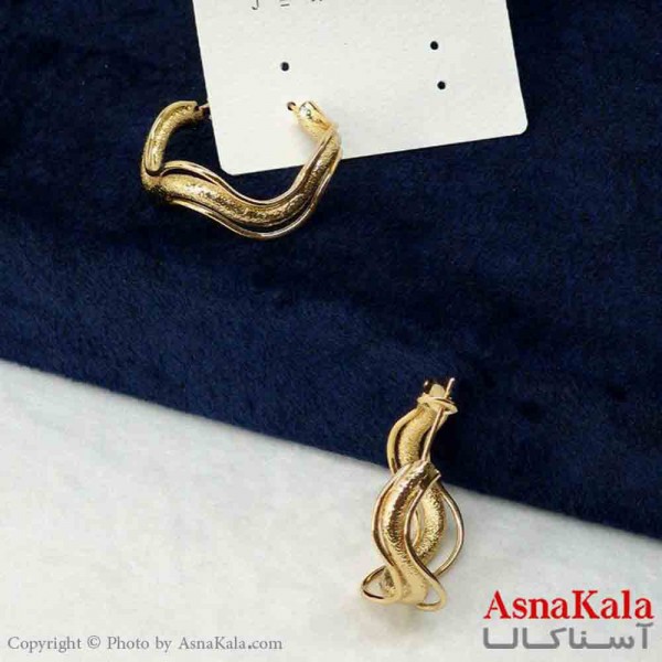 گوشواره استیل مینیمال زنانه مدل حلقه ای هلالی کد GSH151099W