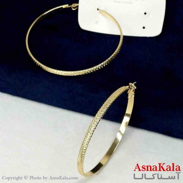 گوشواره استیل مینیمال زنانه مدل حلقه ای کد GSH151108W