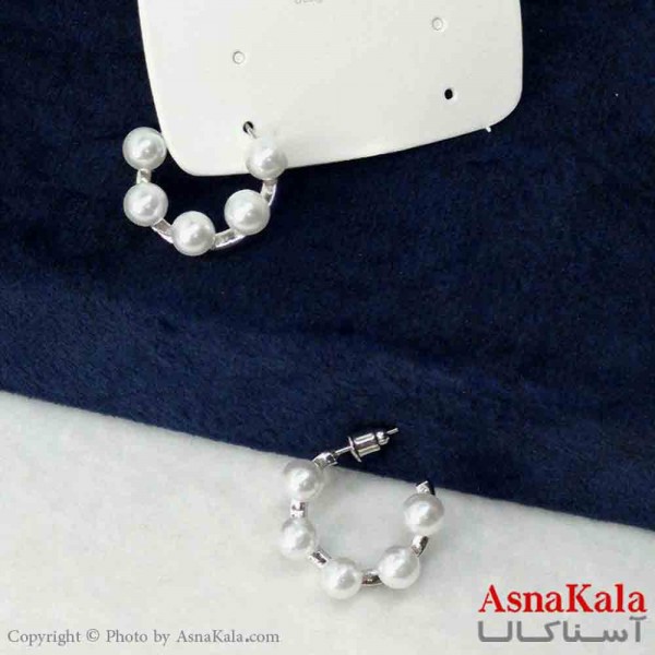 گوشواره استیل مینیمال زنانه مدل مرواریدی کد GSH151117W