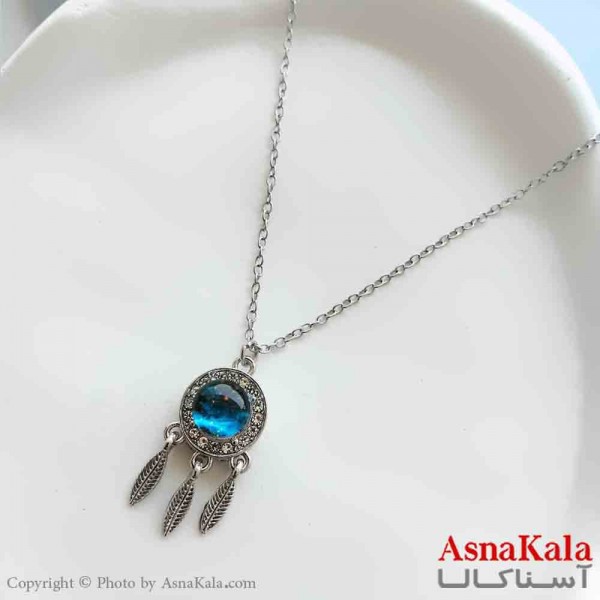 گردنبند زنانه استیل مینیمال مدل کهکشانی آویز دار کد GNB161357W