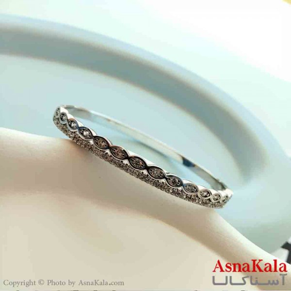 بنگل مینیمال دخترانه XUPING مدل دو لاین نگینی کد DSB18814W