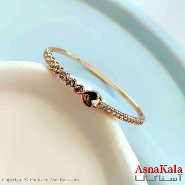 بنگل مینیمال دخترانه ژوپینگ مدل قلب طلایی کد DSB18817W