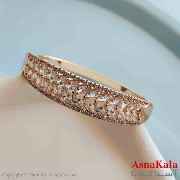 بنگل مینیمال دخترانه ژوپینگ مدل دو لاین جواهری کد DSB18818W