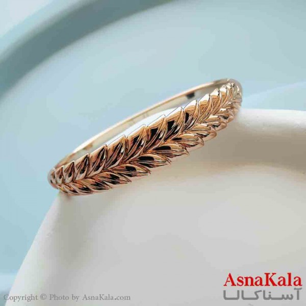 بنگل مینیمال دخترانه ژوپینگ مدل برگ طلایی کد DSB18821W