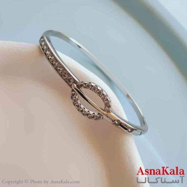 بنگل مینیمال دخترانه ژوپینگ مدل دایره نگینی کد DSB18824W