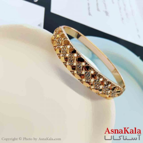 بنگل مینیمال دخترانه ژوپینگ مدل النگویی طلایی کد DSB18832W