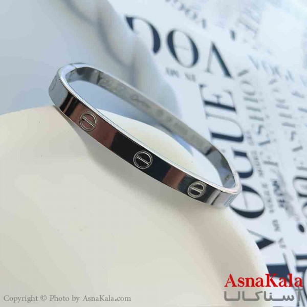 بنگل مینیمال دخترانه استیل 316 مدل کارتیر مربع  کد DSB18867W