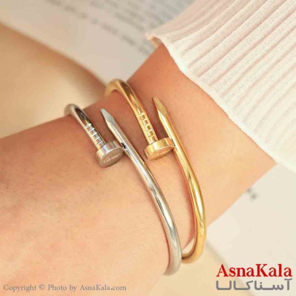 بنگل مینیمال دخترانه استیل 316 مدل میخی  کد DSB18882W