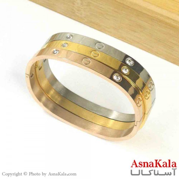 بنگل مینیمال دخترانه استیل 316 مدل کارتیر کد DSB18903W