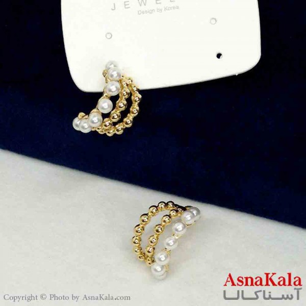 گوشواره استیل مینیمال زنانه مدل مرواریدی کد GSH151126W