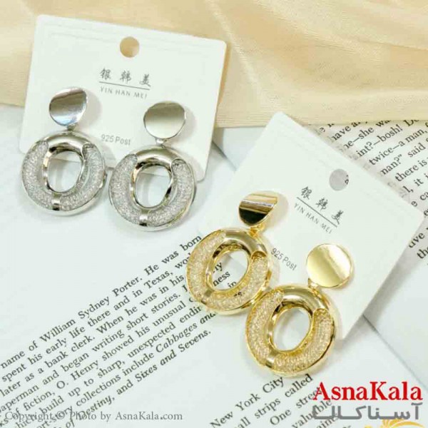 گوشواره استیل مینیمال زنانه مدل گرد  کد GSH151145W