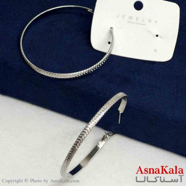 گوشواره استیل مینیمال زنانه مدل حلقه ای کد GSH151152W