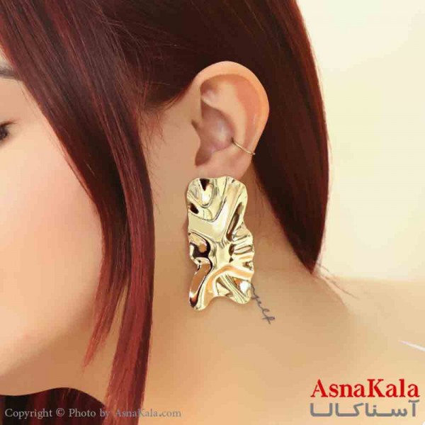 گوشواره استیل مینیمال زنانه مدل طلایی کد GSH151161W