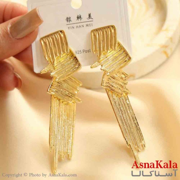 گوشواره استیل مینیمال زنانه مدل طلایی  کد GSH151174W