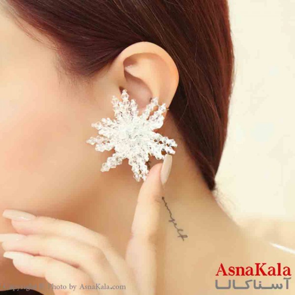 گوشواره استیل مینیمال زنانه مدل برف کد GSH151184W