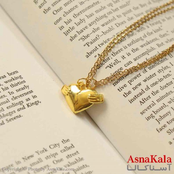گردنبند ست دونفره  قلب طلایی  کد GNB161378W