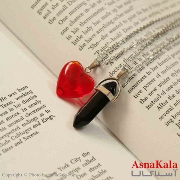 گردنبند ست دونفره  قلب و منشور  کد GNB161385W