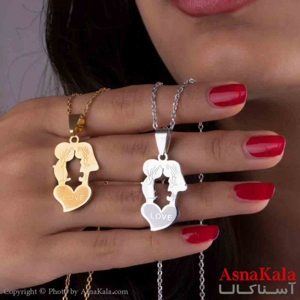گردنبند ست دونفره  مدل عشق  کد GNB161420W