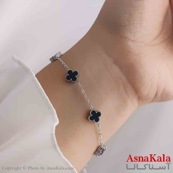 دستبند زنانه پینترستی مدل ونکلیف مشکی کد DSB18908W