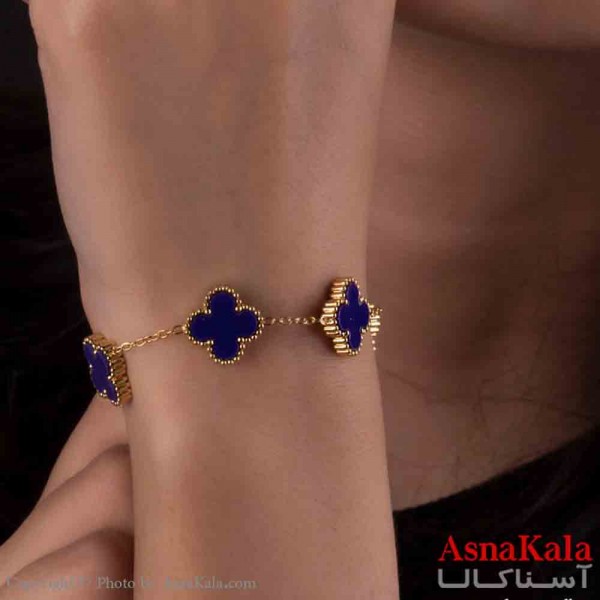 دستبند زنانه پینترستی مدل ونکلیف سرمه ای کد DSB18916W