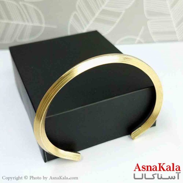 بنگل اسپرت برنجی مدل پیچی خطی طلایی کد DSB18926W