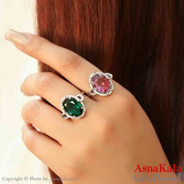 انگشتر زنانه استیل مینیمال مدل نگینی کد ANG19768W