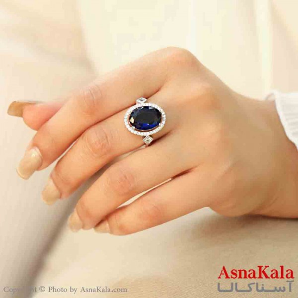 انگشتر زنانه استیل مینیمال مدل نگینی کد ANG19771W