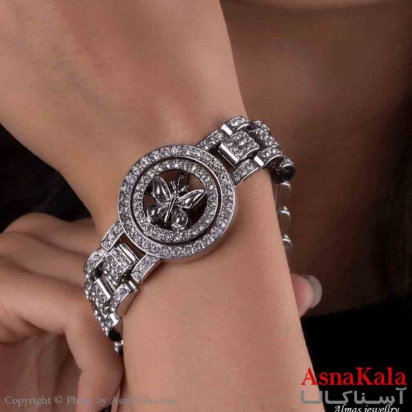 دستبند زنانه پینترستی مدل فول نگین  کد DSB18935W