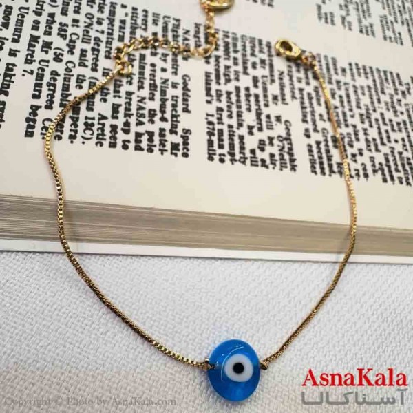 دستبند زنانه پینترستی استیل مدل چشم زخم  کد DSB18937W