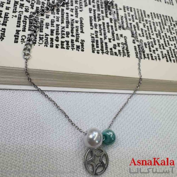 دستبند دخترانه استیل مدل ستاره نقره ای  کد DSB18948W
