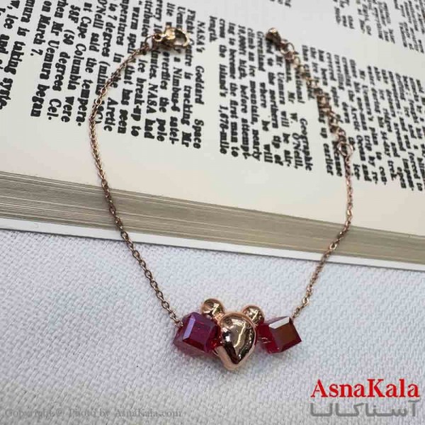 دستبند دخترانه استیل مدل خرسی  کد DSB18950W