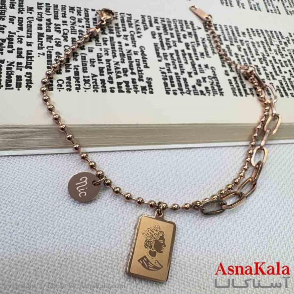 دستبند دخترانه پینترستی استیل مدل الیزابت کد DSB18972W