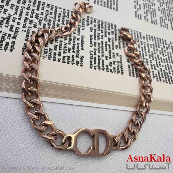 دستبند دخترانه پینترستی استیل مدل دیور  کد DSB18977W