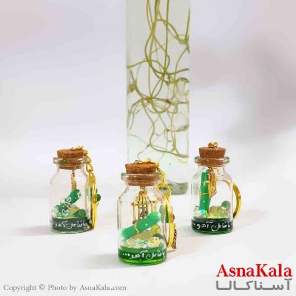 شیشه تبرکی امام رضا علیه السلام مدل ضامن آهو کد HAIR131005W